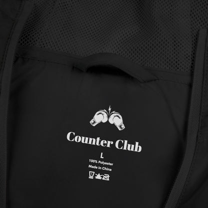 Counter Club Unisex Wind Breaker Jacket in Navy, Red, Black, and Gray for Boxers
