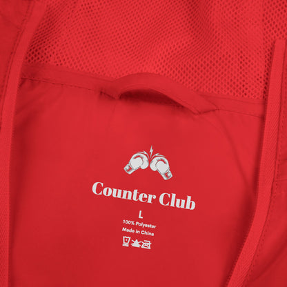 Counter Club Unisex Wind Breaker Jacket in Navy, Red, Black, and Gray for Boxers