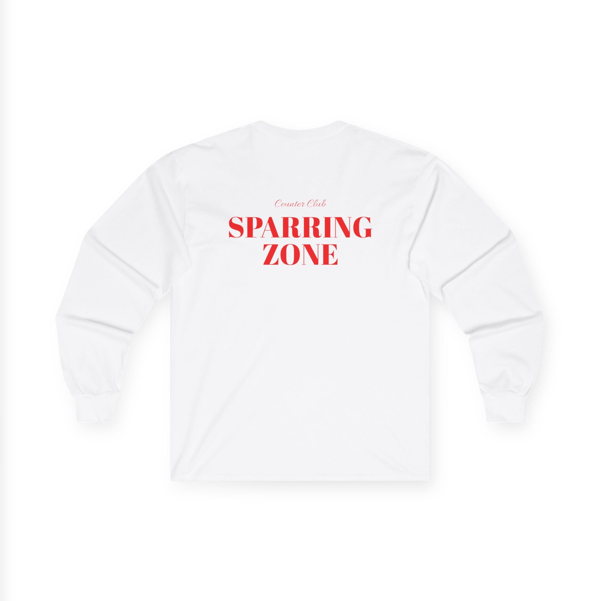 White Long Sleeve  Red/White