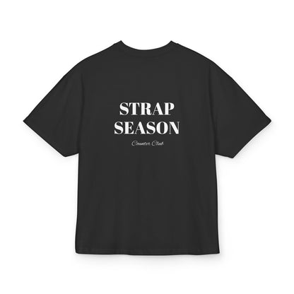 Black Oversized STRAP SEASON T-Shirt