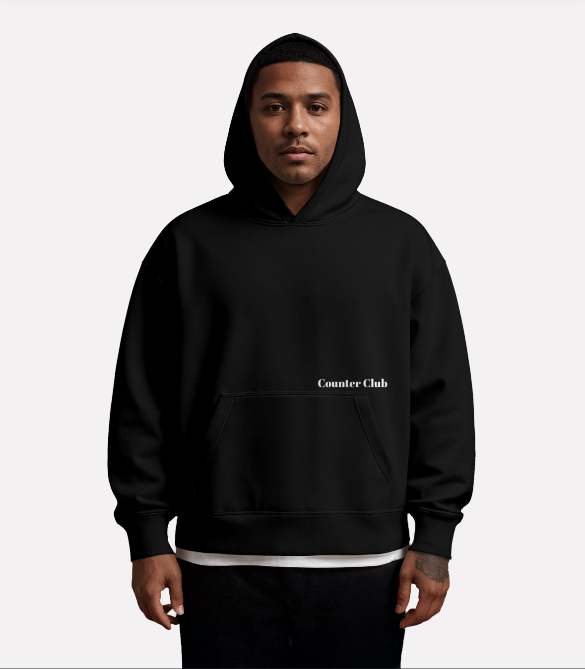 Black Oversized SPARRING ZONE Hoodie