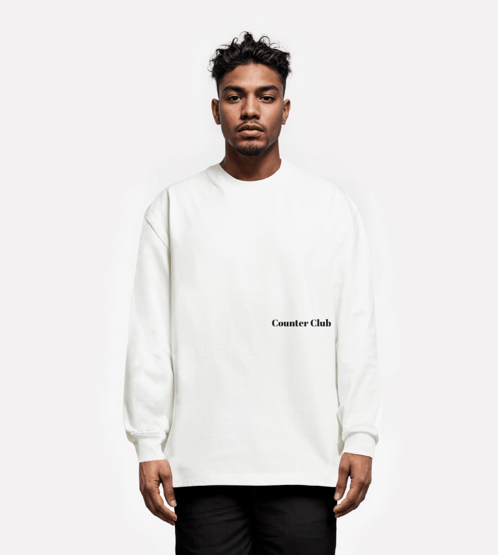 White Long Sleeve Sparring Zone Tee