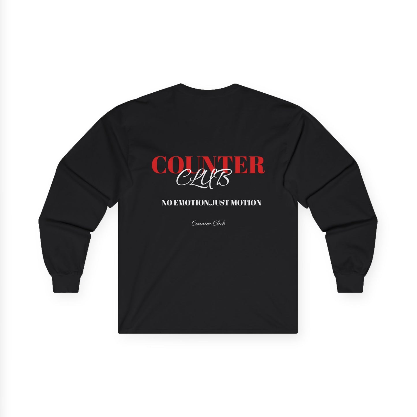 / Long Sleeve Tee - Black No Emotion, Just Motion - Counter Club