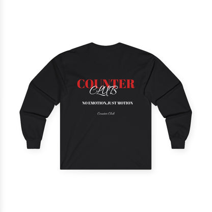 / Long Sleeve Tee - Black No Emotion, Just Motion - Counter Club