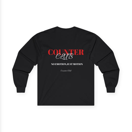 / Long Sleeve Tee - Black No Emotion, Just Motion - Counter Club