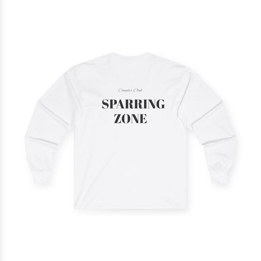 Long Sleeve Tee - White SPARRING ZONE Design