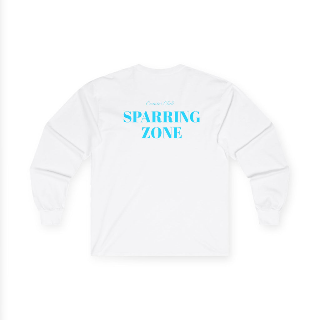 White Long Sleeve Sparring Zone Tee