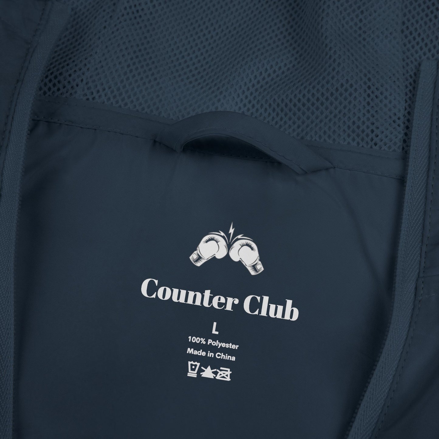 Counter Club Unisex Wind Breaker Jacket in Navy, Red, Black, and Gray for Boxers