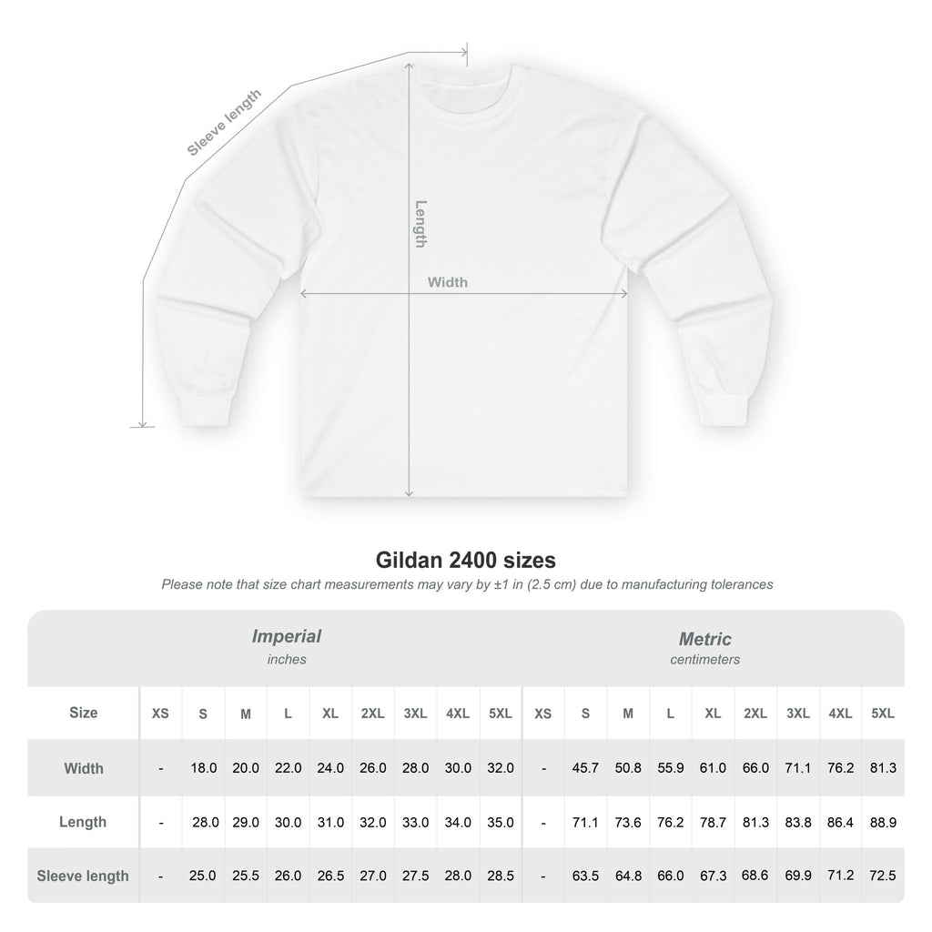 White Long Sleeve  Red/White
