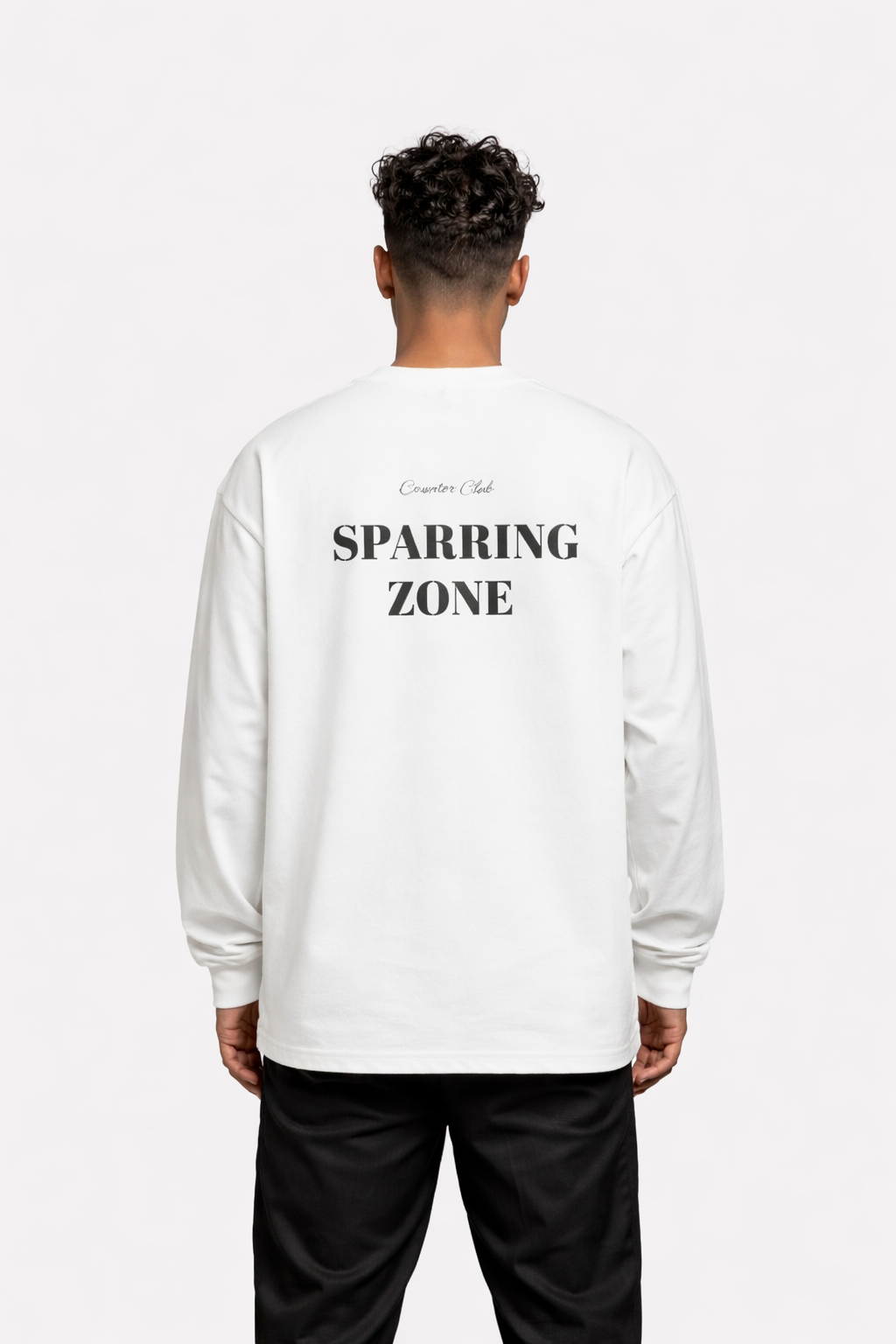 White Long Sleeve Sparring Zone Tee